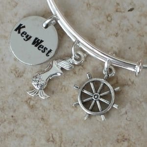 Mermaid Helm key west charm bangle