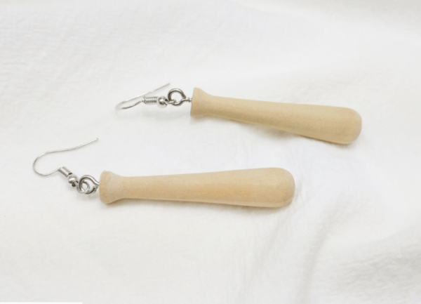 baseball bat earrings