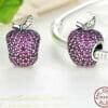Swarovski Crystal Apple  Pandora style Charm