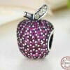 925_Sterling_Silver_Swarovski_Crystal_Apple_Charm_2 Swarovski Crystal Apple Pandora style Charm