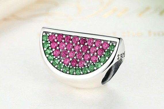 925_Sterling_Silver_Watermelon_Charm Watermelon Charm Pandora style Charm