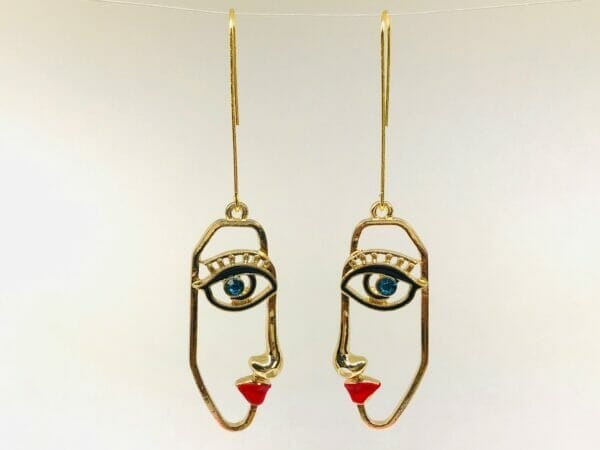 AbstractPicassoFaceEarrings Face Picasso Earring Wholesale Supply