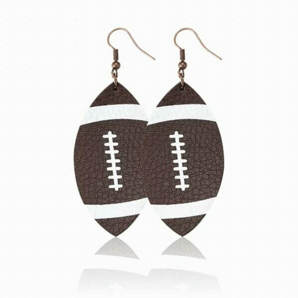 Leather Baseball Earrings Wholesale