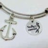 Mermaid Expandable Bangle Bracelet Ocean Anchor