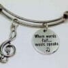 Treble Clef Charm Musical Bangle