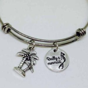 Bangle_With_Palmtree_Mermaid mermaid bracelet ocean beach palm tree