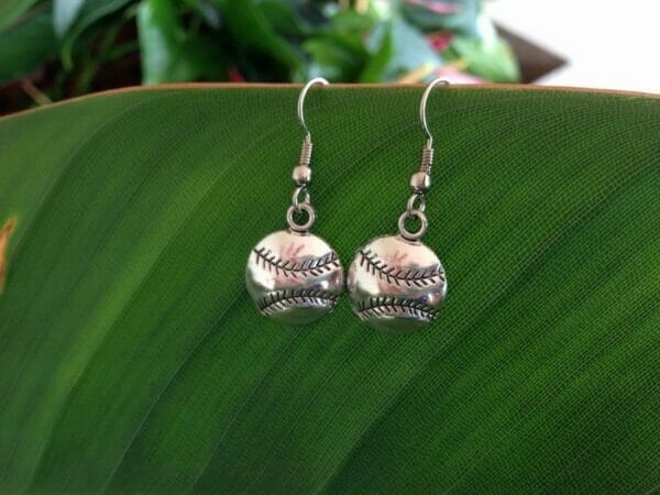 baseball earrings