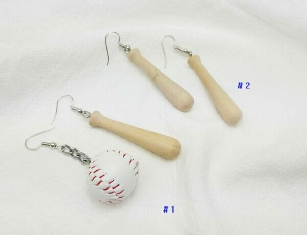 baseball earrings