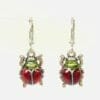 RED Beetle Earrings Insect