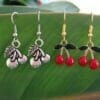 Cherry_Earrings_Silver_Red cherry earrings