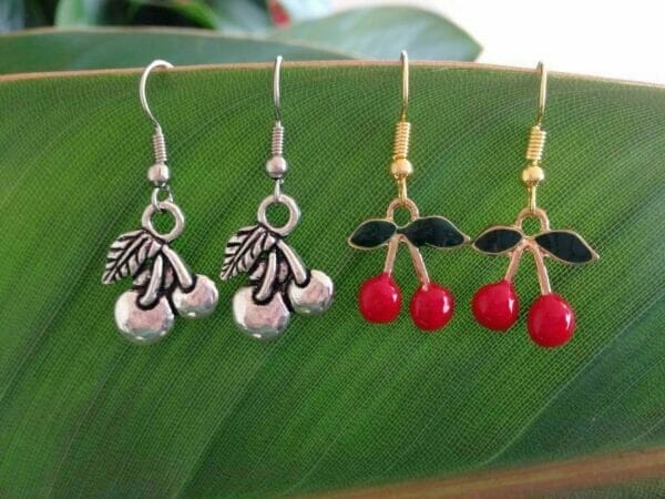 cherry earrings