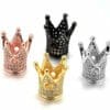 Crown Micro Pave Spacer Beads