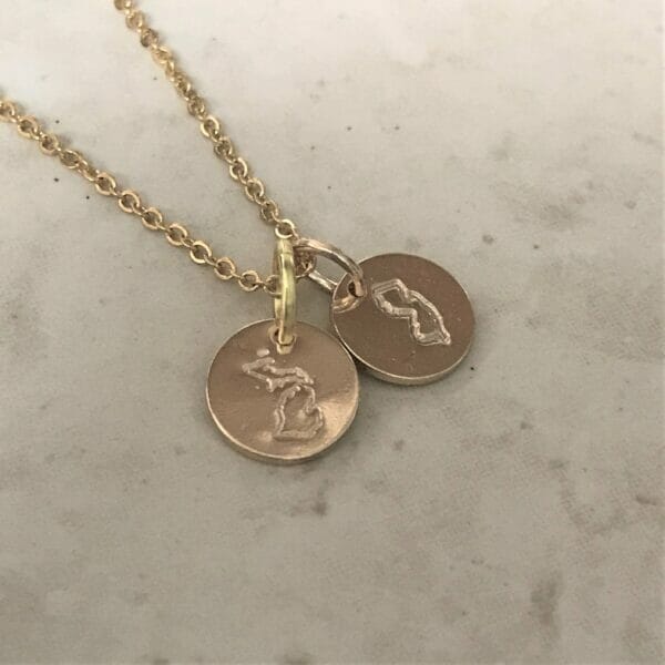 CustomStatemapnecklace State Map hand Stamp charm necklace