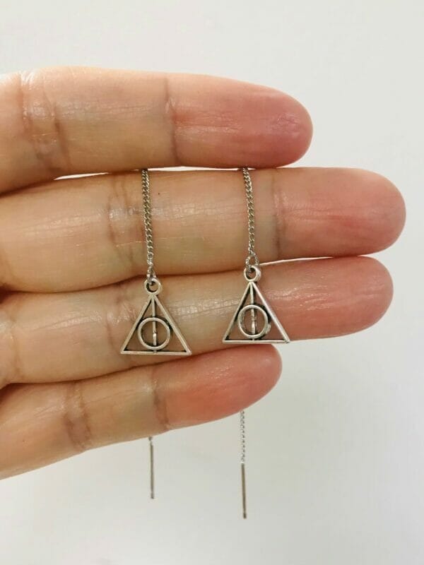 DeathlyHallowsHarryPotterearrings Deathly Hallows Threaders
