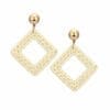 Diamond loop Weave Wicker Earrings