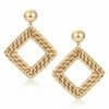 Diamond loop Weave Wicker Earrings