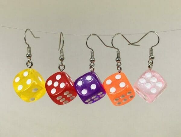 Diceearrings_CasinoGifts_Gameearrings lucite dice earrings wholesale