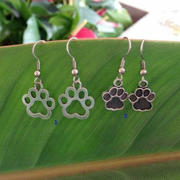 Dog_Paws_Earrings_1 Paw Charm Earrings