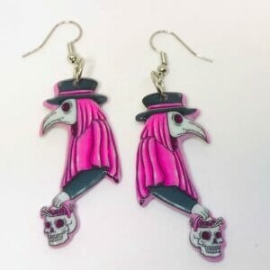 Plague Dr. Acrylic Earrings