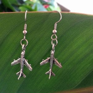 Earring_Travel_Plane Traveler Earrings, Globe Earrings, Plane Earrings