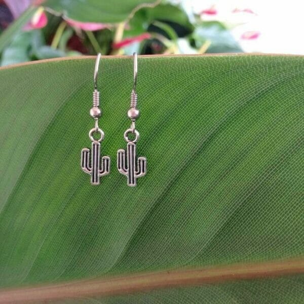 cactus earrings desert plant earrings