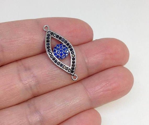 Evil_Eye_Connector_2 Micro Pave CZ Evil Eye Connector