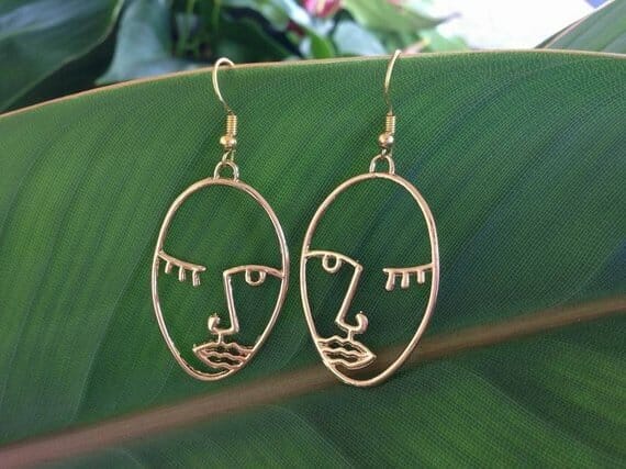 Face_Earrings_1_GD_Wire Picasso Face Earrings wholesale lot
