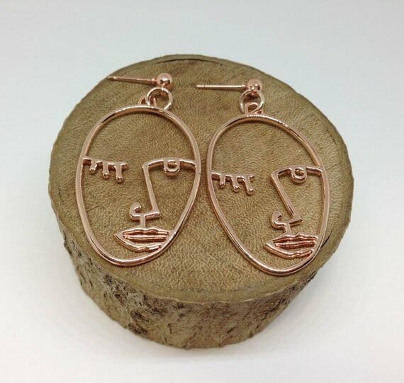 Face_Earrings_4_RG_Studs Picasso Face Earrings wholesale lot