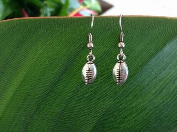 Football_Earrings Tiny Football Earrings