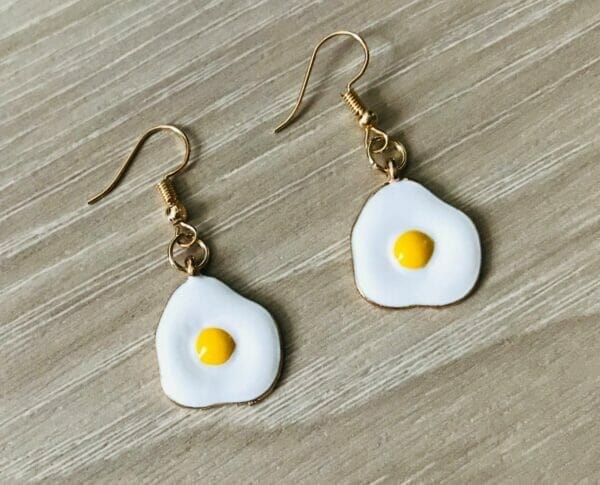 Fried_Egg_charm_earrings Fried Egg Gold Earrings