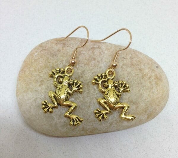 GoldFrogEarrings Gold Frog Earrings