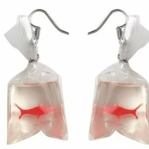 goldfish earring fish bag earrings