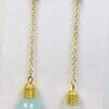 mismatch light bulb long dangle earrings