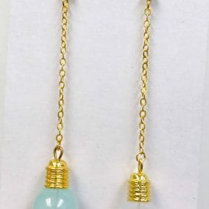 mismatch light bulb long dangle earrings