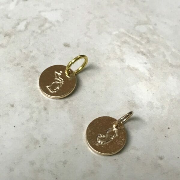 Goldmapcharms Custom State Home Town Earrings -50 States Available