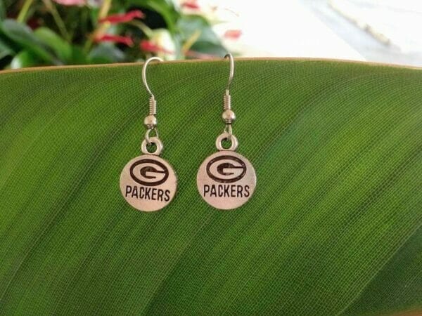 Green_Bay_Packers_Earrings Green Bay Packers football charm Earrings