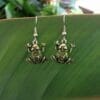 Green Frog Earrings