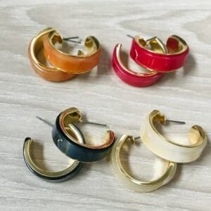 Red hoop earring wholesale