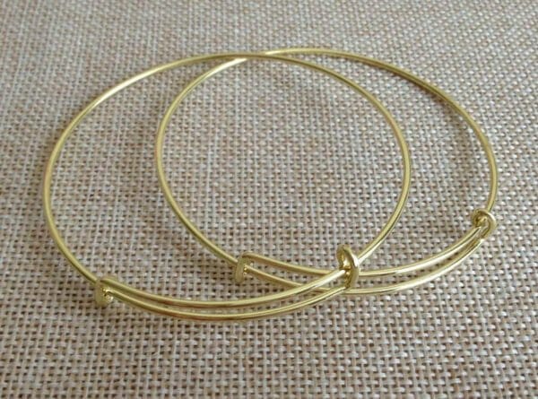 gold expandable kid bracelet blank