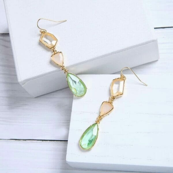 IMG_1003 Gold Dangle Crystal Chandelier Earrings