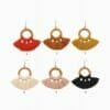 Rattan Chandelier Tassel Earrings