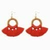 Rattan Chandelier Tassel Earrings