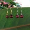 red beetle earrings