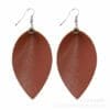 Leather Dangle Leaf Earrings