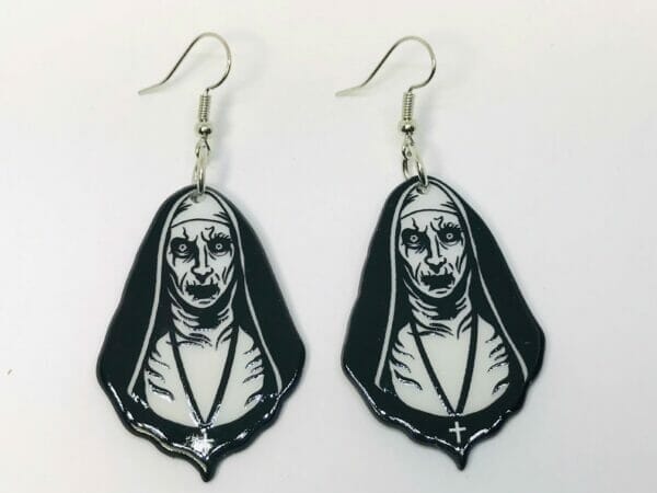 IMG_3937 Evil Sister Nun Acrylic Earrings