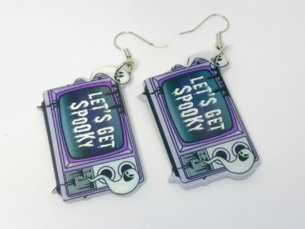 Let's Get Spooky Horror Movie Night Acrylic Earrings