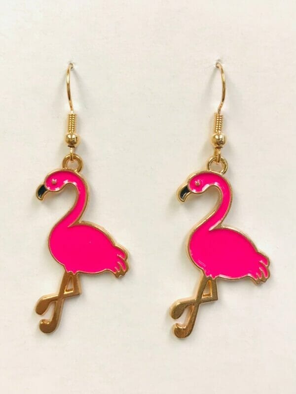 IMG_4394 Pink Flamingo Earrings