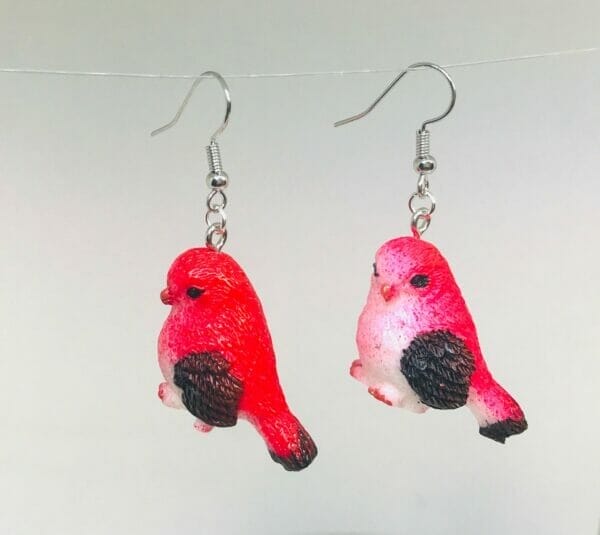 IMG_5572 Resin Bird Earrings, Spring Cardinal Earrings, Blue Bird Earrings, Red Bird | Green Bird