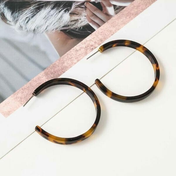 IMG_6702 Trendy hoop tortos earrings