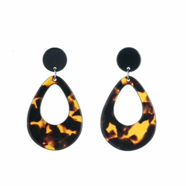 Hoop Acetate Tortoise Shell earrings